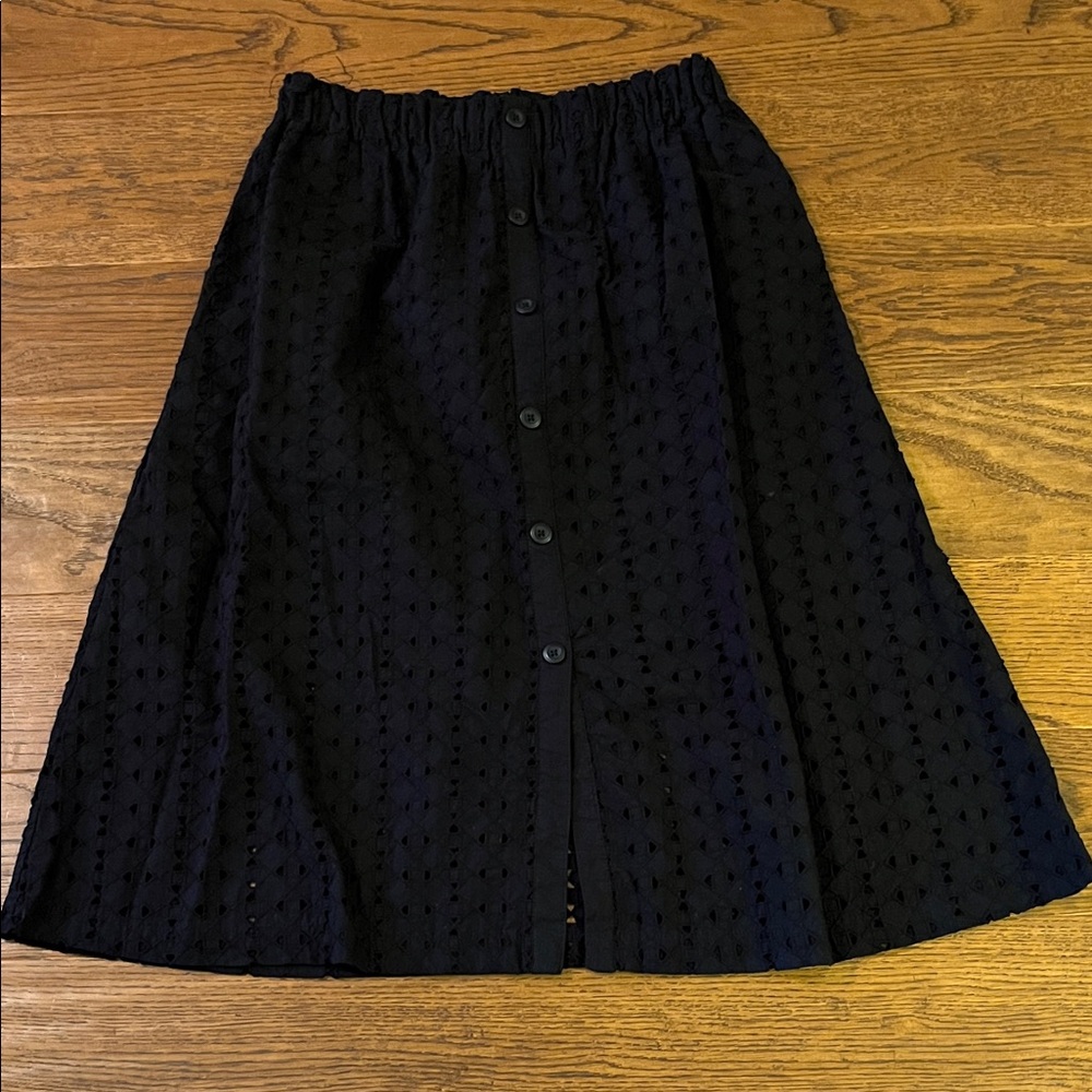 Mossimo Supply Co. Black‎ Button-Front A-Line Skirt